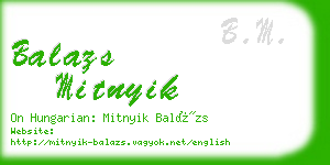 balazs mitnyik business card